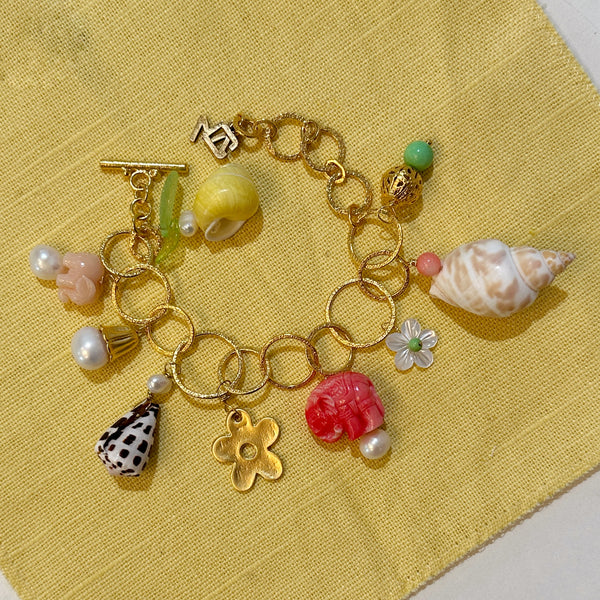 Boca Pink Elephant Charm bracelet