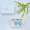 Venetia intaglio drops in lagoon blue