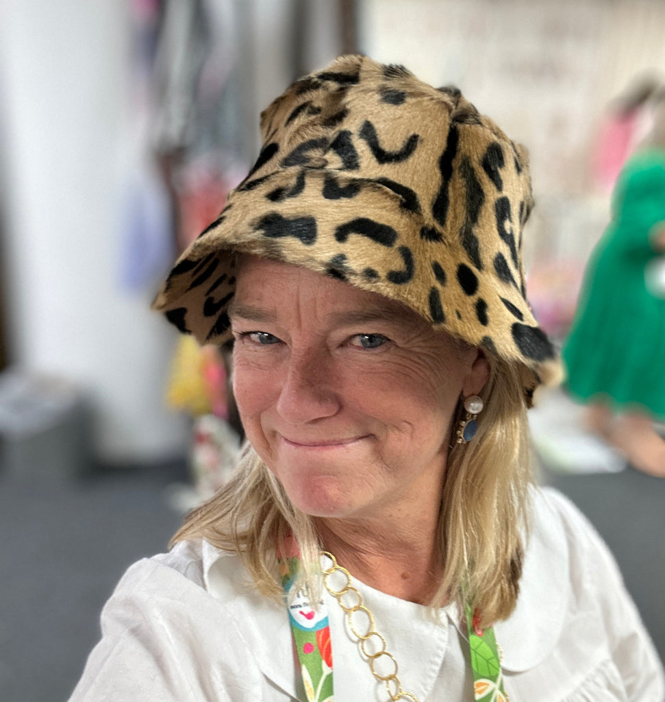 Leopard Bucket Hat by Linda RIchards