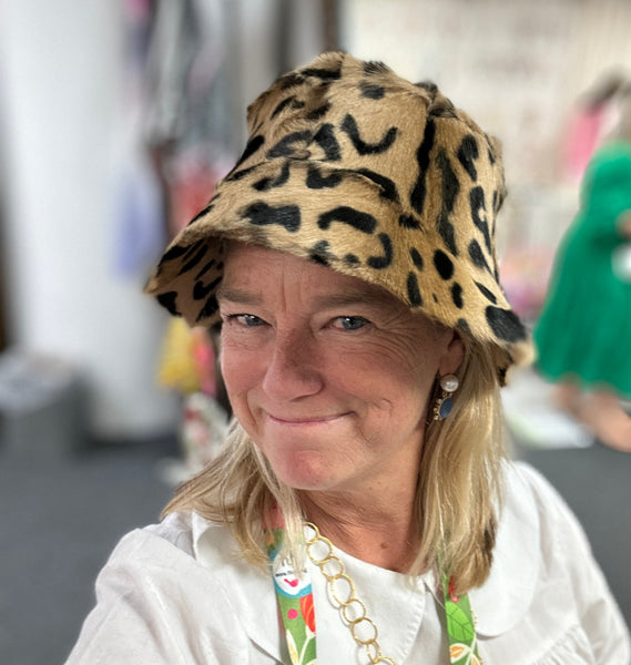 Leopard Bucket Hat by Linda RIchards