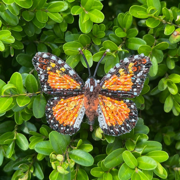 Monarch butterfly brooch