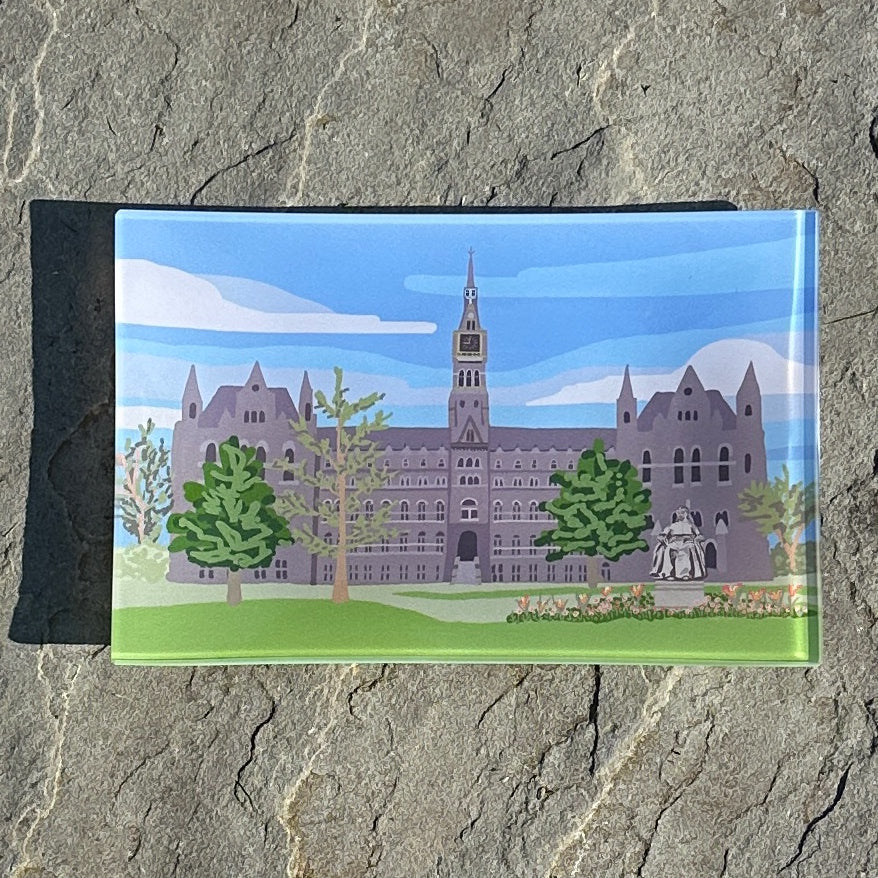 Georgetown University glass valet tray