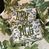 Monogrammed Hydrangea Cosmetic Bag - Large