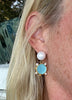 Venetia intaglio drops in lagoon blue