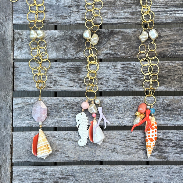 One of a Kind Long Chain Necklaces