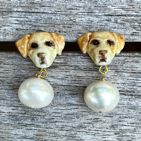 Yellow Labrador drops