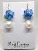 Hydrangea pearl drops in blue