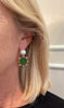 Venetia intaglio drops in emerald green
