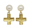Greek Cross pearl drops