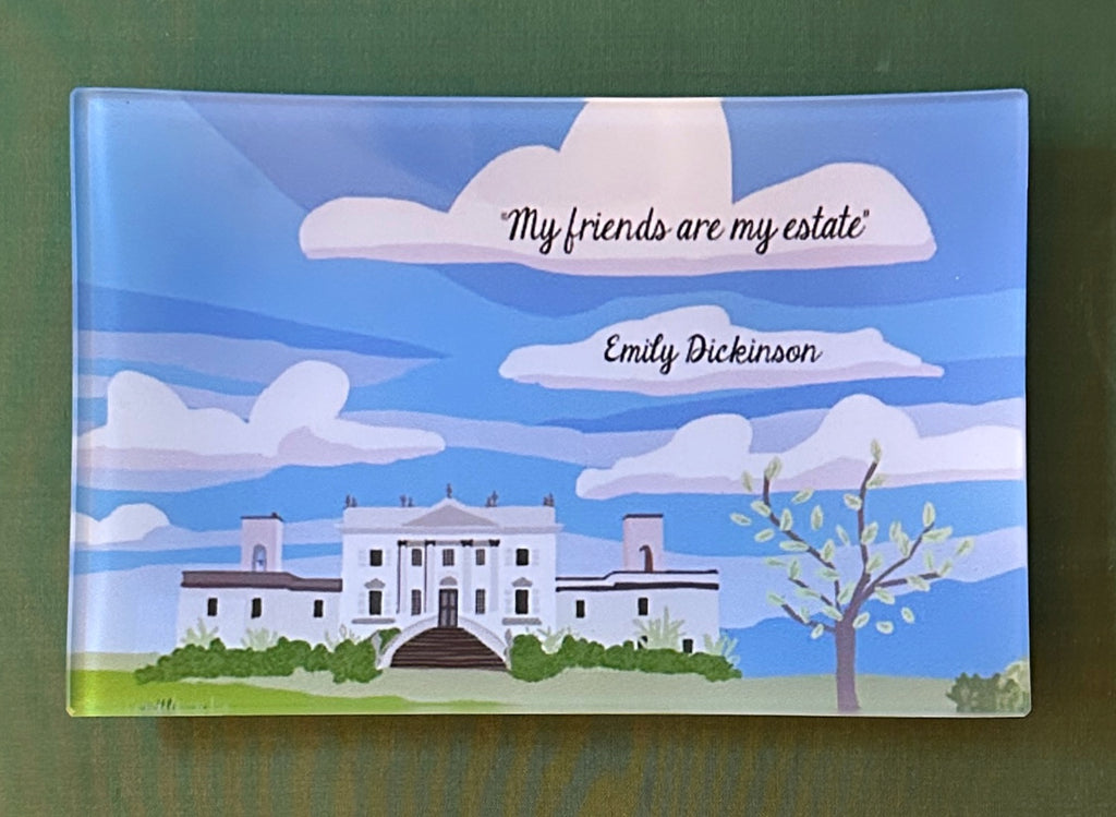"My Friends are My Estate" glass valet tray