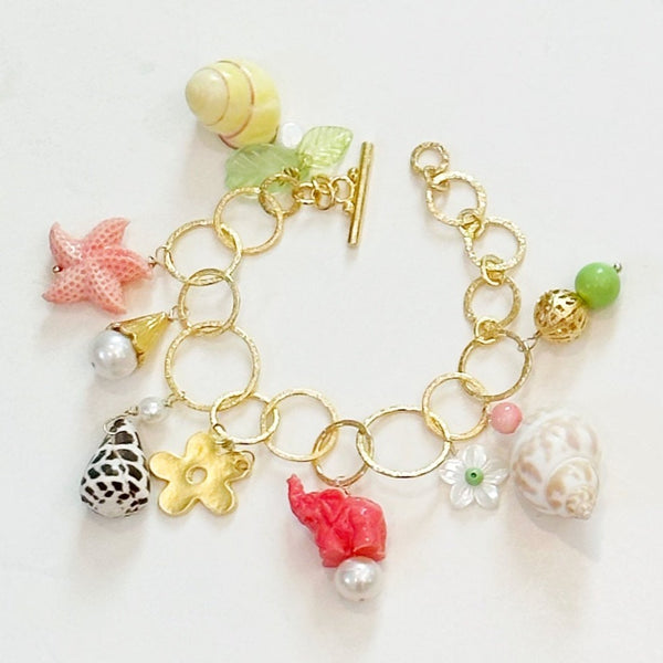 Citrus Pink Elephant Charm bracelet