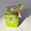 Monogrammed Hummingbird Trinket Box
