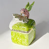 Monogrammed Hummingbird Trinket Box