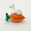 Monogrammed Rabbit and Carrot Trinket Box