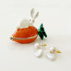 Monogrammed Rabbit and Carrot Trinket Box