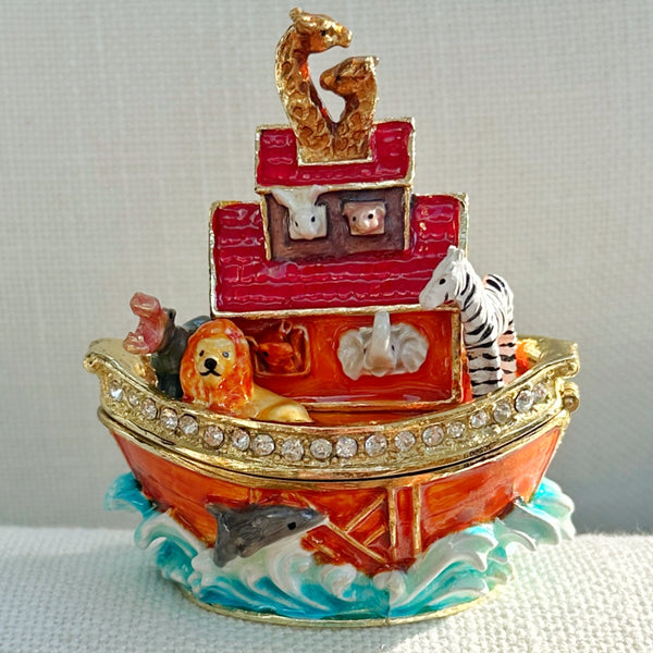 Monogrammed Noah's Ark Trinket Box