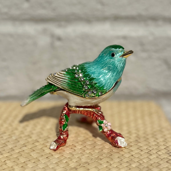 Bluebird Monogrammed Trinket Box