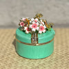 Floral Round Monogrammed Trinket Box