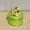Floral Round Monogrammed Trinket Box