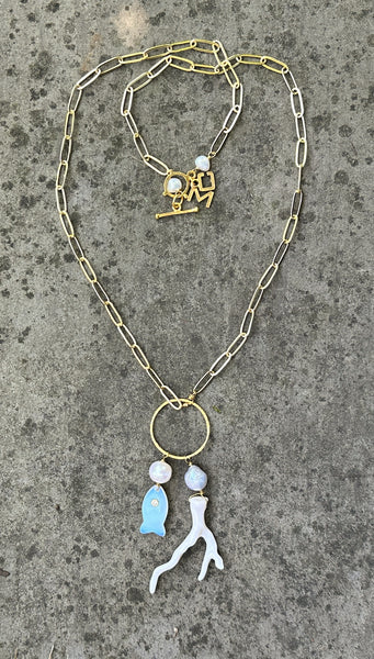 Mirabel chain in White – Meg Carter Designs