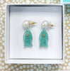 Les Poissons, ear bobs in amazonite