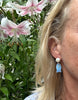 Les Poissons, ear bobs in opalite