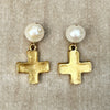 Greek Cross pearl drops