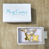 Greek Cross pearl drops