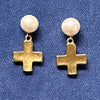 Greek Cross pearl drops