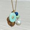Polly's Acorn charm chain in forest / sky