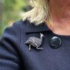 Guinea Hen brooch