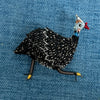 Guinea Hen brooch