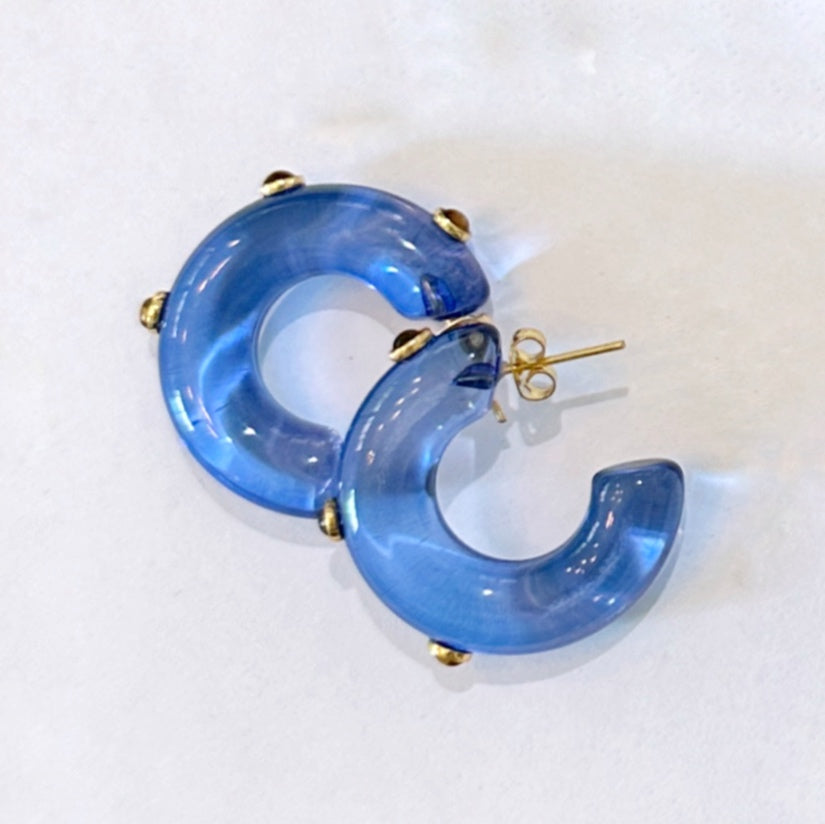 Catherine hoops in cobalt