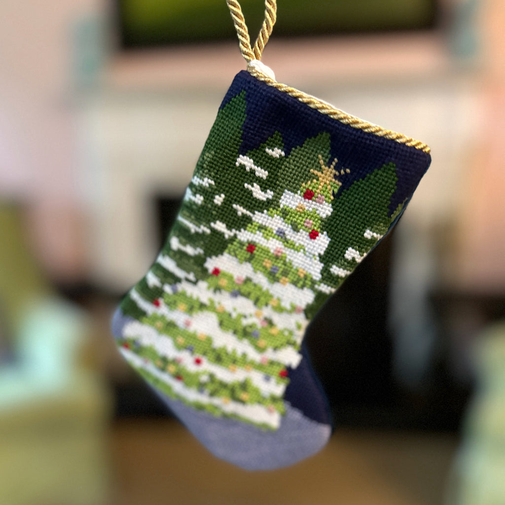 Snowy Branches Christmas Tree Bauble Stocking