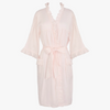 Ruffled Robe in shell pink