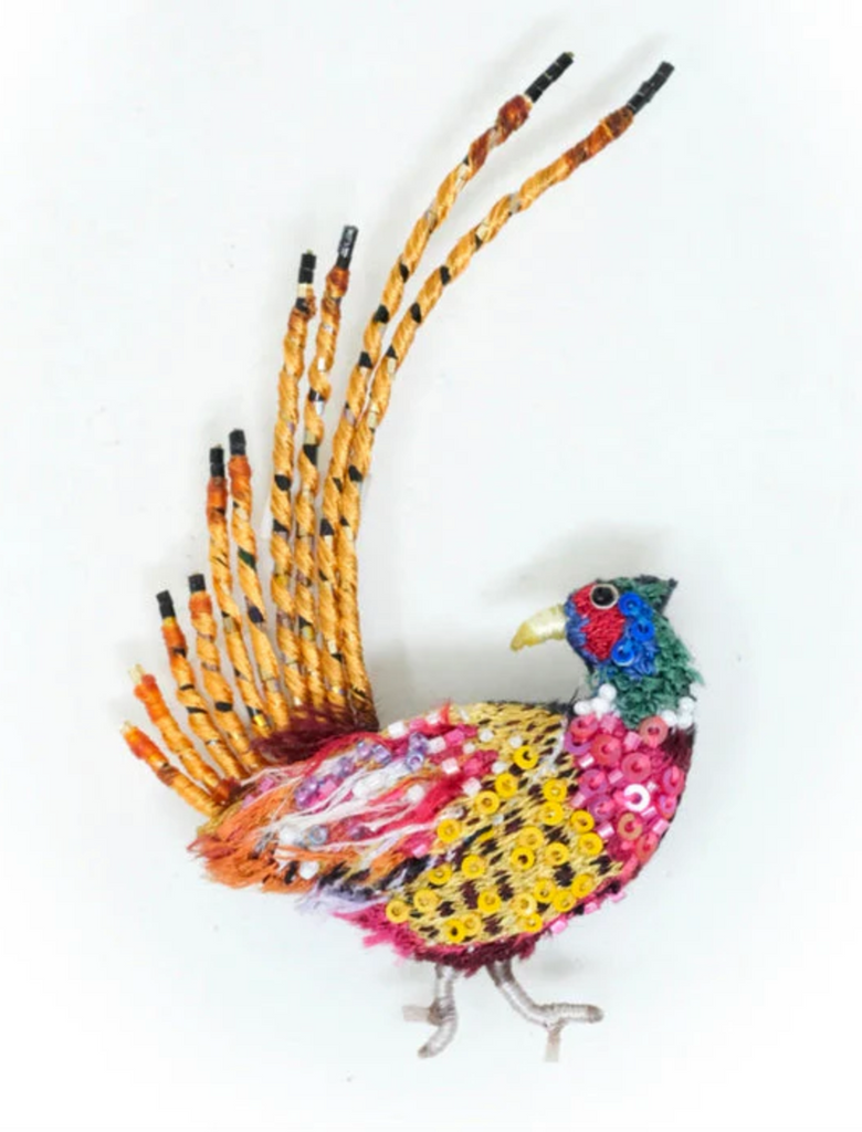 Pheasant brooch