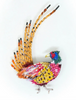Pheasant brooch