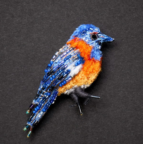 Bluebird brooch