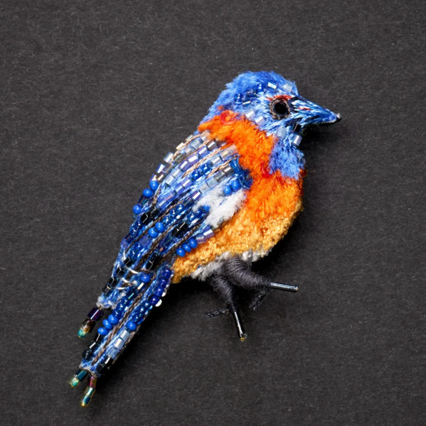 Bluebird brooch
