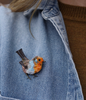 Robin brooch