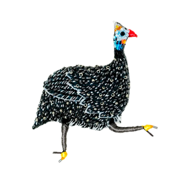 Guinea Hen brooch