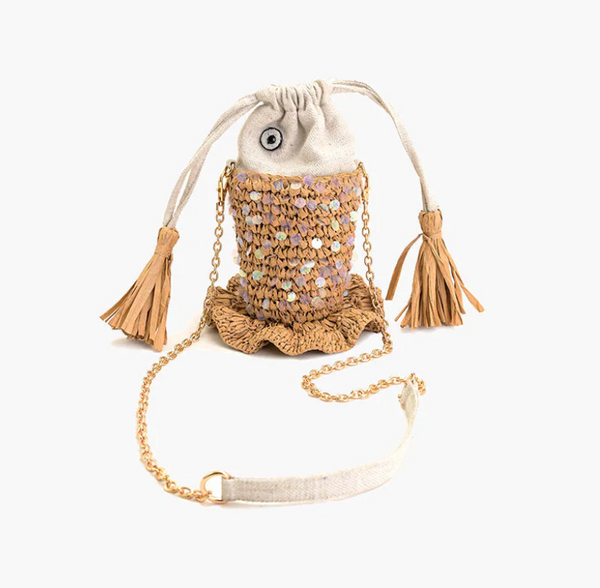 Fish Raffia bag