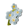 Little Drops of Beauty Hair Clips in Blue Hydrangea