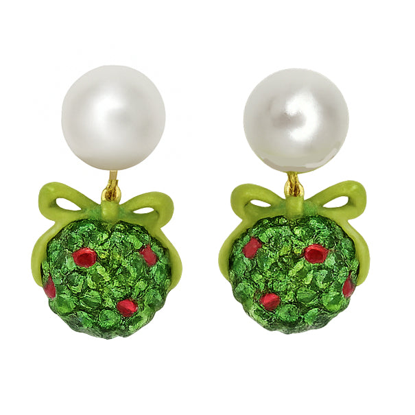 Boxwood Holly ball drop in green