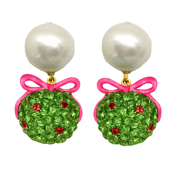 Boxwood Holly ball drop in pink