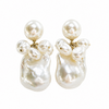 Audrey drops in white pearls