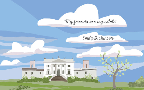 "My Friends are My Estate" glass valet tray