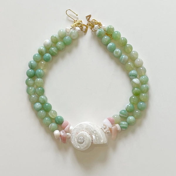 Boca Grande in green and pink