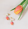 Tulip pearl drops in salmon pink